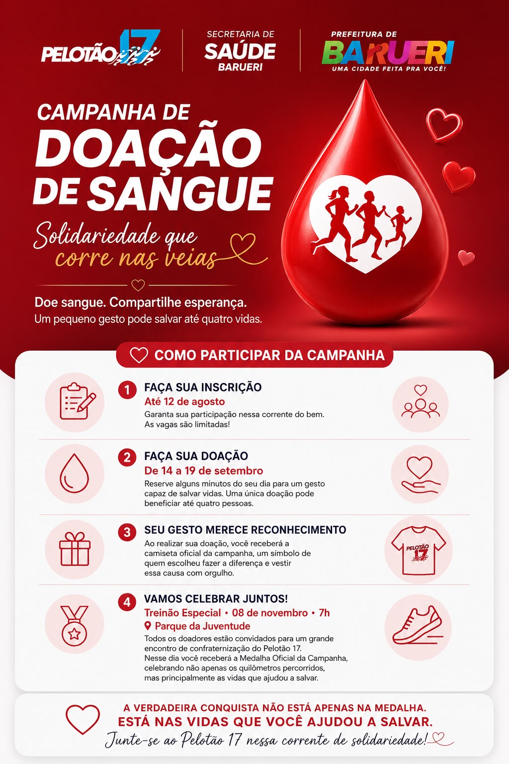 Cronograma da Campanha Pelotão 17